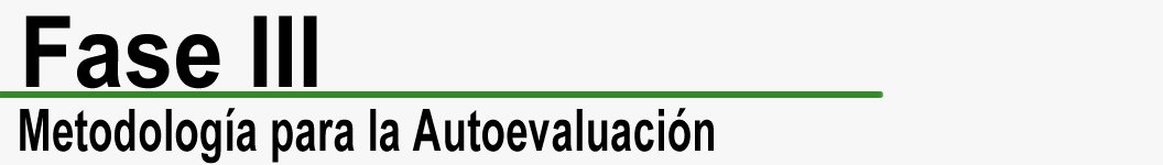 Fase III Metodología para la autoevaluación