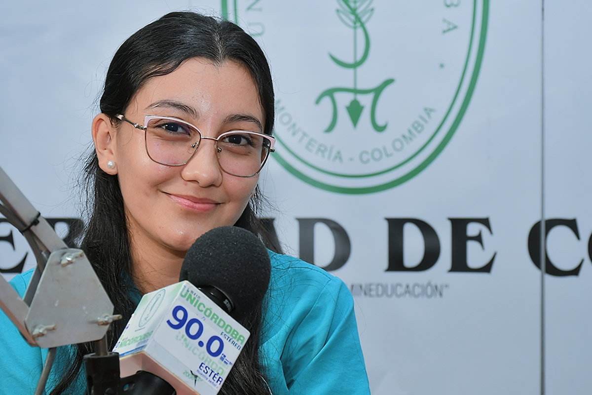 María Del Rosario Correa Giraldo, estudiante de décimo semestre de Bacteriología de Unicórdoba.