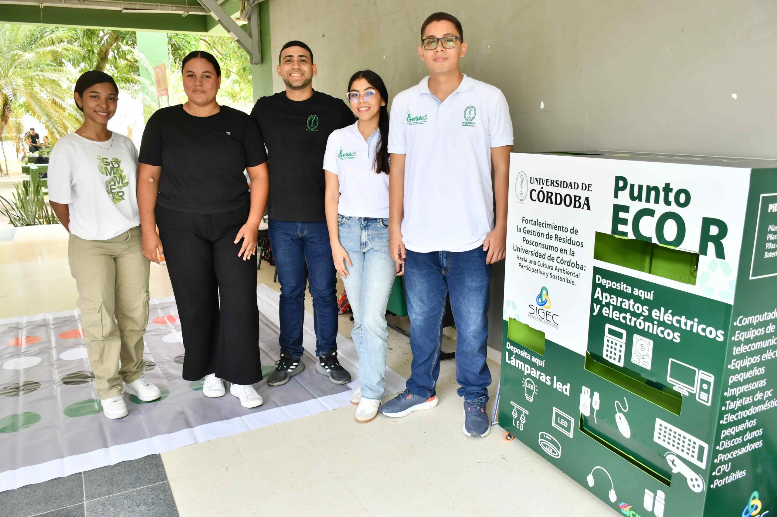 La iniciativa busca que cada vez más integrantes de la comunidad unicordobesa se sumen al manejo responsable de los residuos posconsumo dentro del campus.